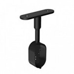 TUBO ARMARIO ACERO OVALADO 30X15MM NEGRO MATE SOPORTE CENTRAL TECHO CIEGO REGULABLE 80 A 115 MM 