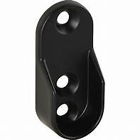 TUBO ARMARIO ACERO OVALADO 30X15MM NEGRO MATE SOPORTE LATERAL COSTADO 