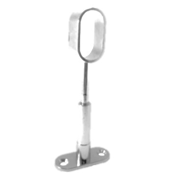 TUBO ARMARIO ACERO OVALADO 30X15MM CROMO BRILLO SOPORTE CENTRAL TECHO REGULABLE 80 A 115 MM PLATA MATE SOPORTE CENTRAL TECHO REGULABLE 80 A 115 MM 