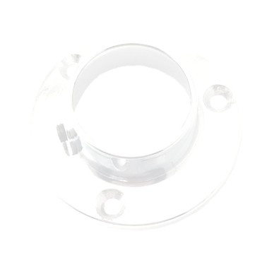TUBO ARMARIO REDONDO BLANCO MATE DIAMETRO 25 MM SOPORTE LATERAL ANILLO BLANCO MATE DIAMETRO 25 MM SOPORTE LATERAL ANILLO 