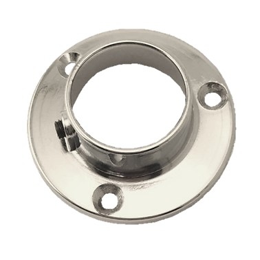TUBO ARMARIO REDONDO NIQUEL DIAMETRO 25 MM SOPORTE LATERAL ANILLO 