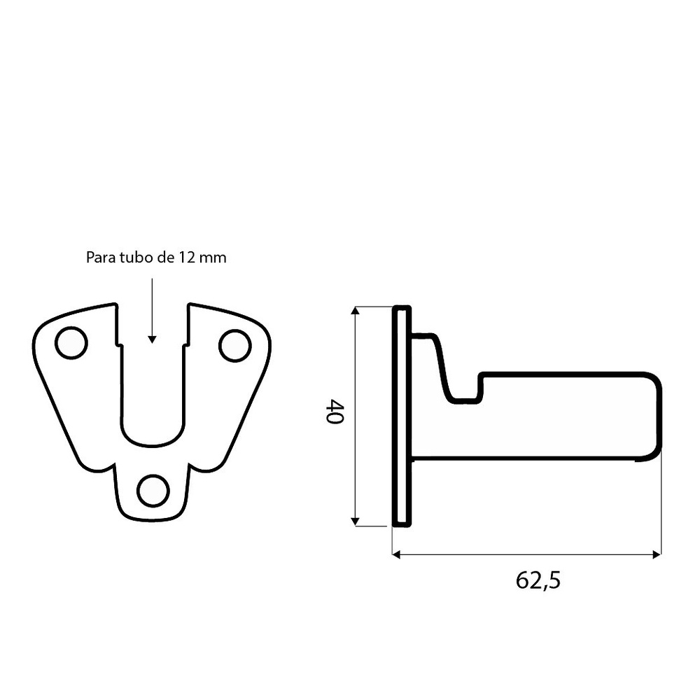 TUBO ARMARIO TA03 12 MM ACERO CROMO BRILLO 