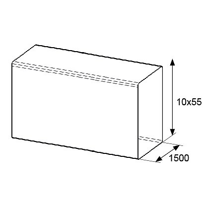 TUBO RECTANGULAR Y ACCESORIOS VN01 110x55mm BLANCO BLANCO 55 110 TUBO RECTANGULAR VN01 110x55x1500mm BL 1500 PVC 1 