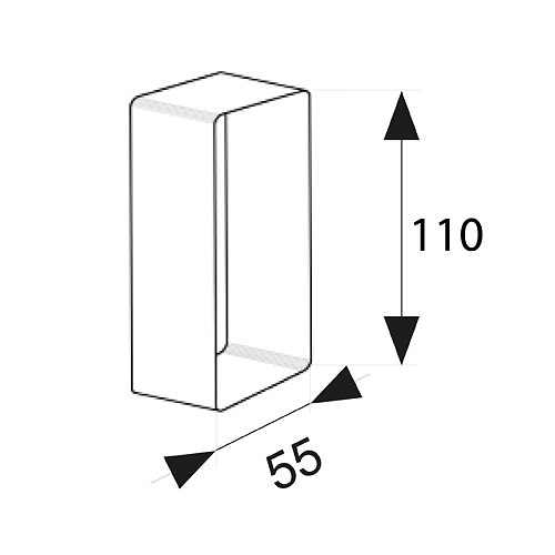 TUBO RECTANGULAR Y ACCESORIOS VN01 110x55mm BLANCO BLANCO 55 55 EMPALME RECTANGULAR VN05 110x55mm BL 110 PVC 1 