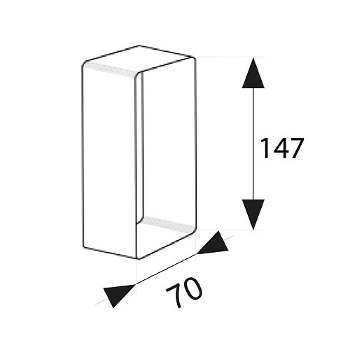 TUBO RECTANGULAR Y ACCESORIOS VN01 147x70mm BLANCO BLANCO 50 70 EMPALME RECTANGULAR VN5 147x70mm BL 147 PVC 1 