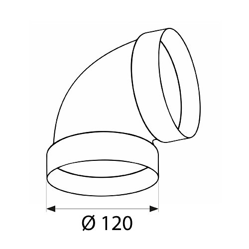 TUBO REDONDO Y ACCESORIOS VN02 120mm BLANCO BLANCO 120 120 CODO 90º REDONDO VN9 120mm BL 120 PVC 1 