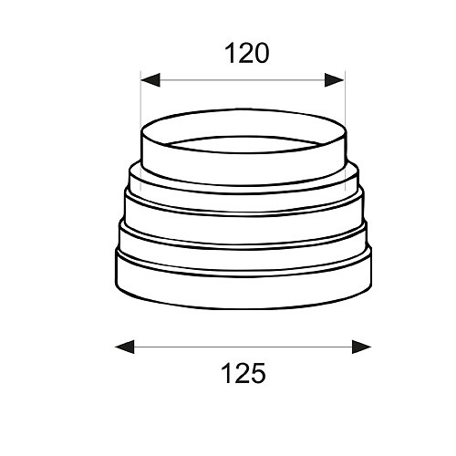 TUBO REDONDO Y ACCESORIOS VN02 120mm BLANCO BLANCO 60 125 ARO REDUCTOR VN3 125-120mm BL 125 PVC 1 