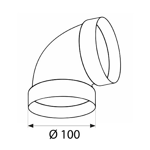 TUBO REDONDO Y ACCESORIOS VN13 100mm BLANCO BLANCO 100 100 CODO 90º REDONDO VN9 100mm BL 100 PVC 1 