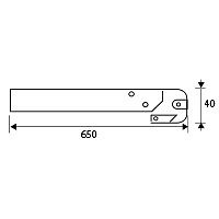 UNION ENCIMERA ENC05 650x40mm ALUMINIO PLATA 