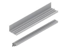 VOLARE V60 ADAPTA KIT 2 o 3 PUERTAS SUSPENDIDAS ALUMINIO PLATA MATE KIT GUIAS 2000 MM ALUMINIO PLATA MATE KIT GUIAS 3000 MM ALUMINIO PLATA MATE KIT GUIAS 4000 MM ALUMINIO 