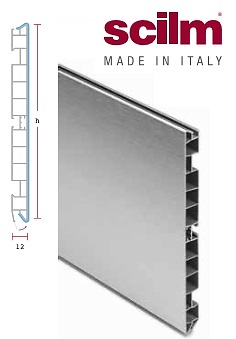 ZOCALO PVC-ALUMINIO SCILM ALUMINIO CEPILLADO 100 mm 4000 MM ZOCALO ALUM./PLAST. 150MM 4000 MM ALUM./PLAST. ALUMINIO CEPILLADO ZOCALO 170mm 4000 MM ALUM./PLAST. ALUMINIO CEPILLADO ZOCALO 
