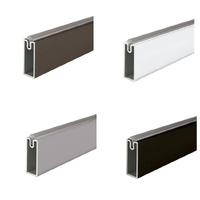 BARRA ARMARIO RECTANGULAR ELITE 30X12MM 2 MTS CON GOMA ANTIDESLIZANTE ALUMINIO 
