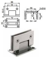 BISAGRAS Y SOPORTES CRISTAL DE 8 A 10 MM DE GROSOR