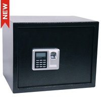 CAJA FUERTE HUELLA ELECTRONICA CON LLAVE CFC06 250mm NEGRO