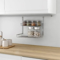 CESTA SOPORTE MULTIUSO ESPECIERO PARA COLGAR EN LA PARED DE LA COCINA
