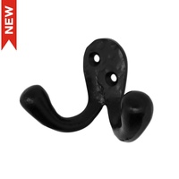 COLGADOR DOBLE FORJA PER24 50x70mm NEGRO