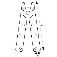 COMPAS ESCALERA BCP11 190x30mm ZINCADO