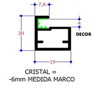 DEKOR KIT VITRINA ALUMINIO MECANIZADA
