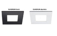 FOCO LED QUADRUM EMPOTRAR LUZ HOMOGENEA PLATA MATE Y NEGRO A 12V