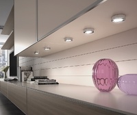 FOCO LED SMALLY SOBREPONER LUZ HOMOGENEA PLATA MATE Y NEGRO A 12V
