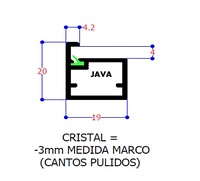 JAVA KIT VITRINA ALUMINIO MECANIZADA