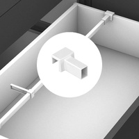 JUEGO SOPORTES PARA BARRA SEPARADORA TRANSVERSAL CAJONES LEGRABOX 