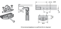 KIT ADAPTADOR PISTON KRABY Y COMPAC A PUERTA DE ALUMINIO