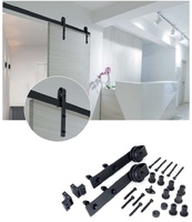 KIT CORREDERA PUERTA MADERA PCB1 3 MTS NEGRO RUSTICO