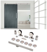 KIT CORREDERA PUERTA MADERA PCB2IOX INOX 3 MTS