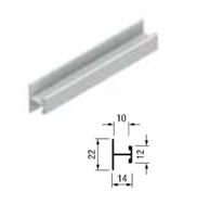 KIT PERFIL H PARA TIRADOR PARA ARMARIO EMPOTRADOS TERRA 75/80/85 PRH10V PARA TABLERO 10MM 2+2 MTS
