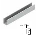 KIT PERFIL U PARA TIRADOR PARA ARMARIO EMPOTRADOS TERRA 75/80/85 PRU10 PARA TABLERO 10MM 2+2 MTS