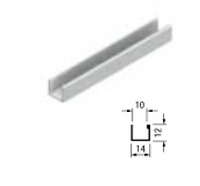 KIT PERFIL U PARA TIRADOR PARA ARMARIO EMPOTRADOS TERRA 75/80/85 PRU10V PARA TABLERO 10MM 2+2 MTS