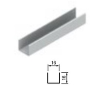 KIT PERFIL U PARA TIRADOR PARA ARMARIO EMPOTRADOS TERRA 75/80/85 PRU16 PARA TABLERO 16MM 2+2 MTS