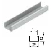 KIT PERFIL U PARA TIRADOR PARA ARMARIO EMPOTRADOS TERRA 85 PRU16V S85 PARA TABLERO 16MM 2+2 MTS