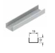 KIT PERFIL U PARA TIRADOR PARA ARMARIO EMPOTRADOS TERRA 85 PRU19 S85 PARA TABLERO 19MM 2+2 MTS