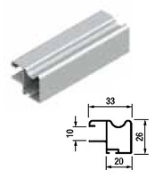 KIT PERFILES TIRADOR PARA ARMARIO EMPOTRADOS TERRA 75 KP-TR10 PARA TABLERO 10MM