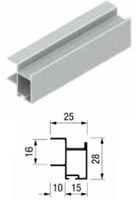 KIT PERFILES TIRADOR PARA ARMARIO EMPOTRADOS TERRA 75 KP-TR16MIN BASIC PARA TABLERO 16MM
