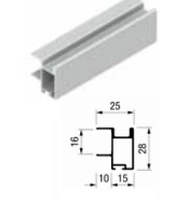 KIT PERFILES TIRADOR PARA ARMARIO EMPOTRADOS TERRA 75 KP-TR16MIN PARA TABLERO 16MM