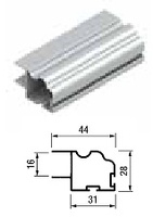 KIT PERFILES TIRADOR PARA ARMARIO EMPOTRADOS TERRA 75 KP-TR16ML PARA TABLERO 16MM