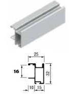 KIT PERFILES TIRADOR PARA ARMARIO EMPOTRADOS TERRA 85 KP-TR16MIN PARA TABLERO 16MM