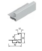 KIT PERFILES TIRADOR PARA ARMARIO EMPOTRADOS TERRA 85 KP-TR16V1 PARA TABLERO 16MM