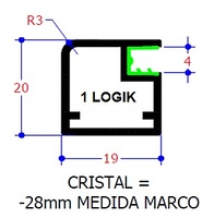 LOGIK KIT VITRINA ALUMINIO MECANIZADA