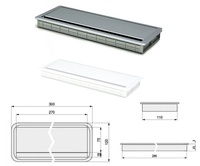 PASACABLES KAL RECTANGULAR 300X120MM ALUMINIO SOFT CLOSE