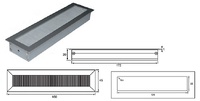 PASACABLES NC RECTANGULAR DOBLE ALUMINIO 