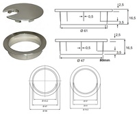 PASACABLES NFC  ZAMAK EFECTO INOX