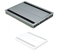 PASACABLES TAPA DOBLE DUO ALUMINIO SOFT CLOSE