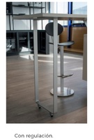 PATA MESA MOD. ARCO 850X400 MM TUBO 50MM ALUMINIO PLATA MATE