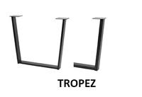 PATA MESA MODELO TROPEZ 80X20MM INDUSTRIAL NEGRO 