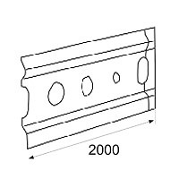 PLACA COLGADOR TIRA CG20 2mts ZINCADO