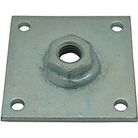 PLACA C/TUERCA PLC12 M10x50x50mm ZINCADO